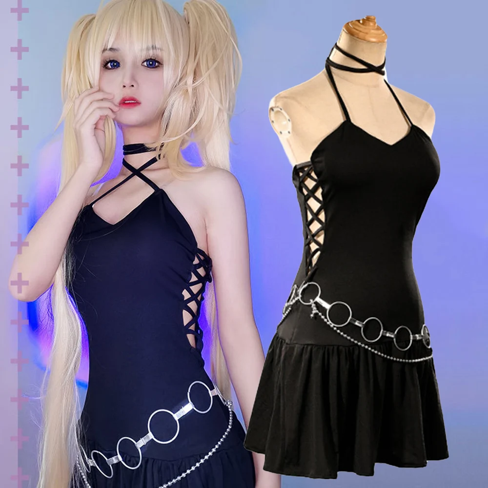 

Anime Shugo Chara Cosplay Costumes Black Tight Tsukiyomi Utau Cosplay Dress Women Cute Party Suit Halloween Carnival Uniforms