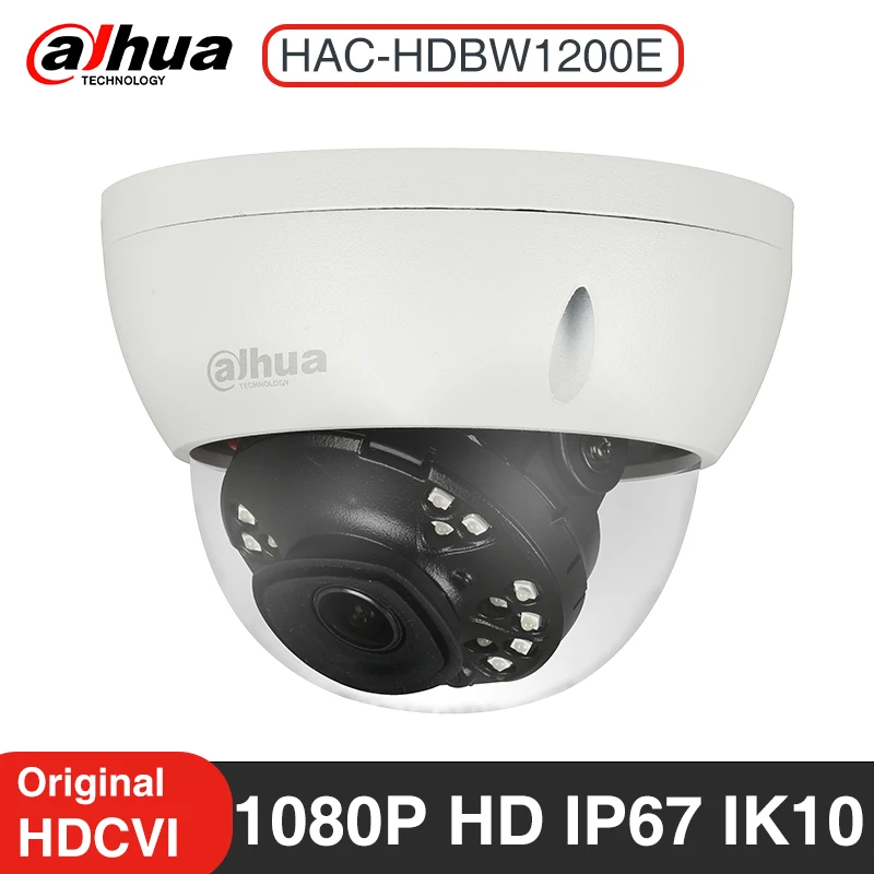 

Оригинальный 2MP 1080P HD монитор видеонаблюдения Dahua, ИК купольная аналоговая камера, домашний наружный/внутренний антивандальный монитор HDCVI ...