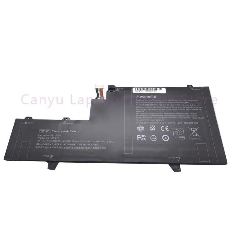 

New OM03XL Laptop Battery For HP Elitebook x360 1030 G2 Series HSTNN-IB7O IB70 HSN-I04C 863167-171 863167-1B1