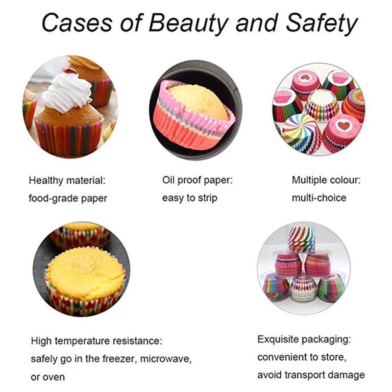 100 шт. бумажные стаканчики для маффинов капкейков подложка кексов коробка