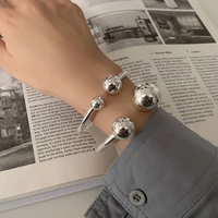 fashion minimalist bracelet for women trendy geometric charm glossy solid ball birthday party jewely accessories wholesale