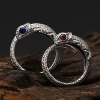 alloy chameleon ring fashion open adjustable dragon ring cool personalized gifts for men women valentine