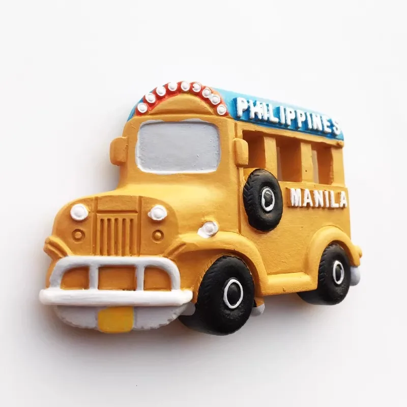 Желтая модель автомобиля наклейка на холодильник Тайланд Филиппины Манила