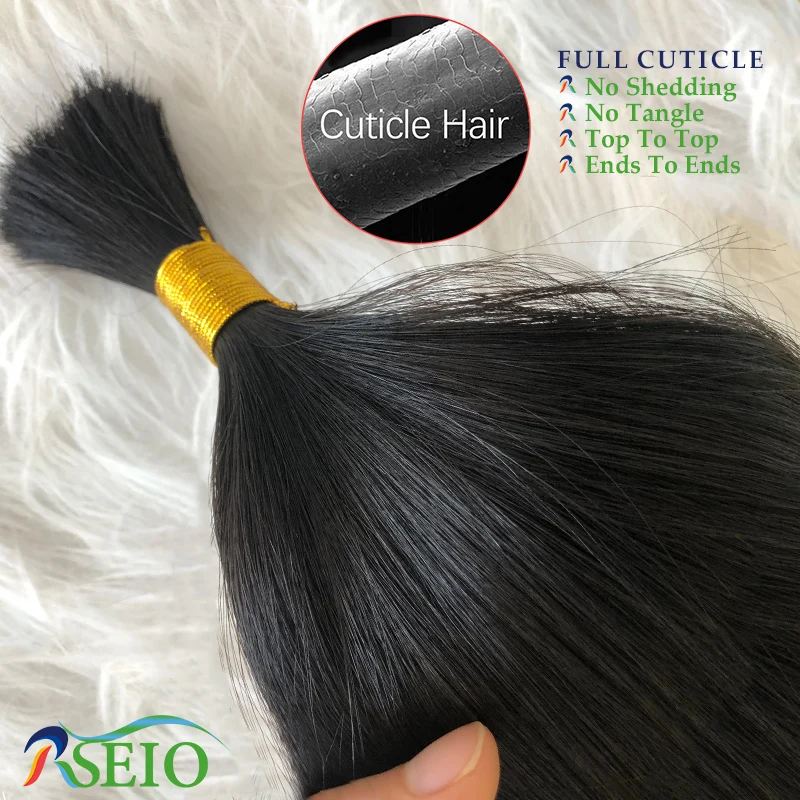 Натуральные человеческие волосы для наращивания RSEIO натуральные черные
