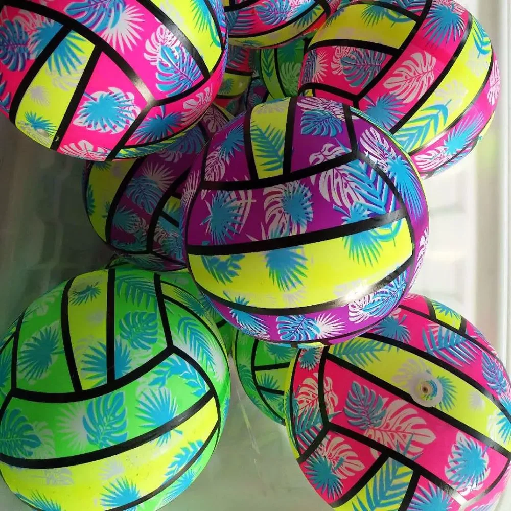 

Toy Inflatable Rubber Rainbow Volleyball Children Indoor And Outdoor Sports Toys Parent Child Sports Adult Beach Ball