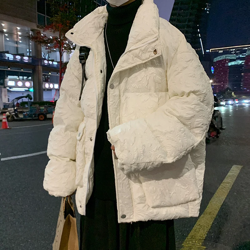 Winter Jacket Men Warm Fashion Casual Oversize Thickened Down Jacket Men Streetwear Korean Loose Thick Short Coat Mens Parker