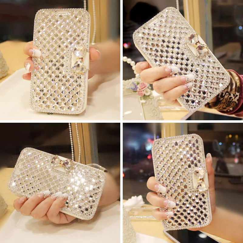 Luxury Diamonds Leather Case For Samsung Galaxy S20 Ultra S10 5G S9 S8 Plus Note 10 9 8 A31 A10 A40 A50 A70 A30S A7 Phone Cover