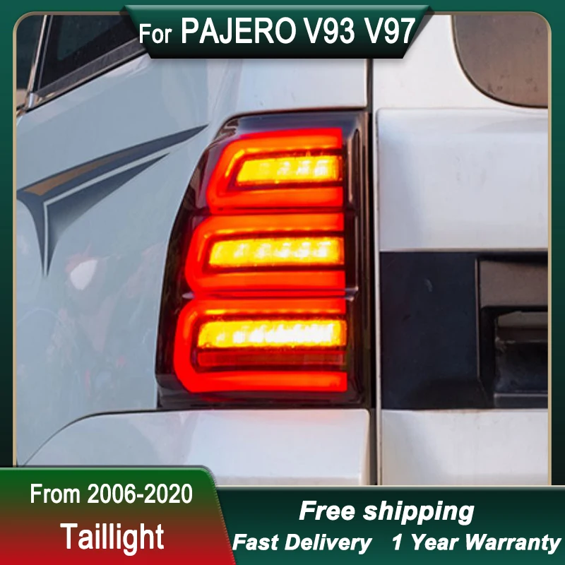 

Автомобильные задние фонари для Mitsubishi PAJERO V93 V97 2006-2020, Светодиодная лампа накаливания, тормозной сигнал, задний фонарь, динамическая задняя лампа в сборе