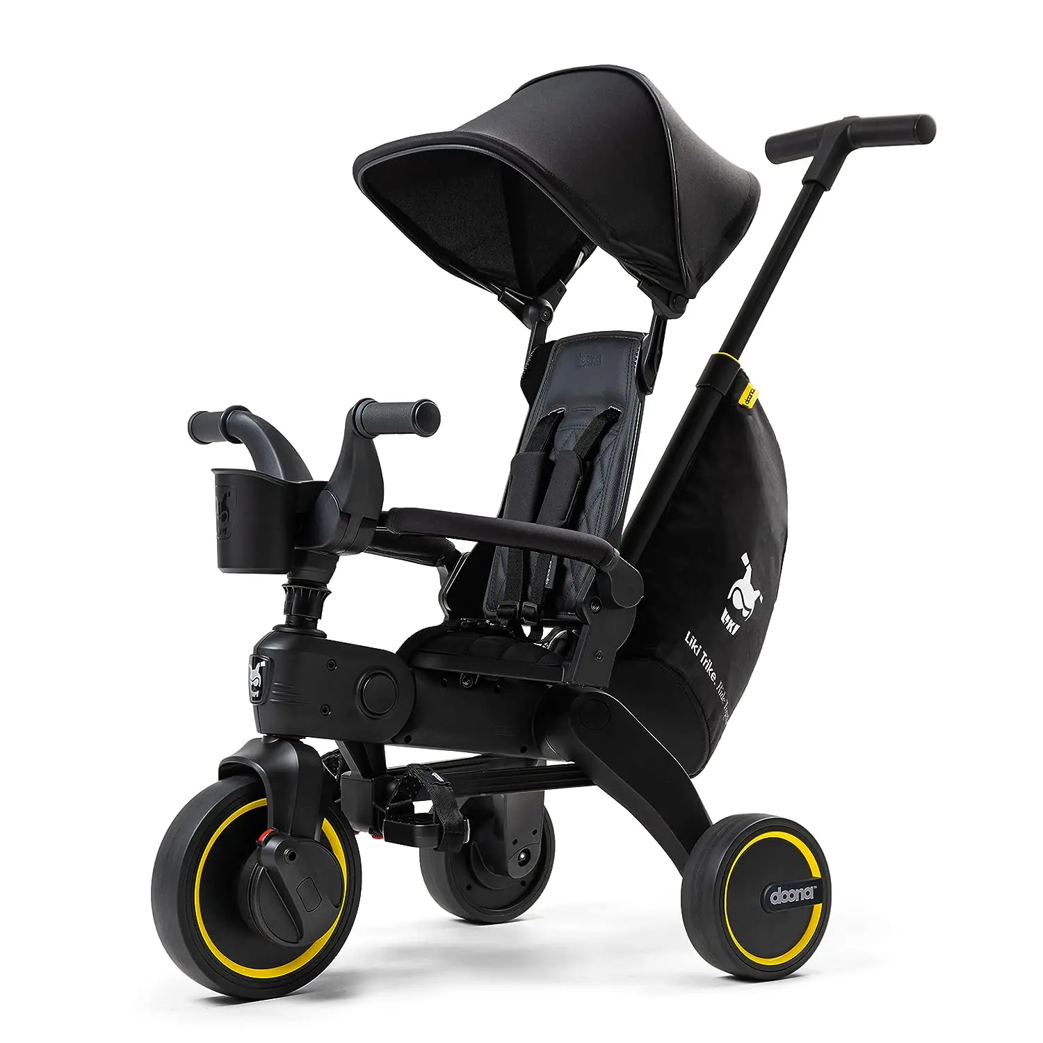 

Liki Trike Midnight Edition - Foldable Push Trike and Kid's Tricycle for Ages 10 Months to 3 Years, Midnight Zero x accessories