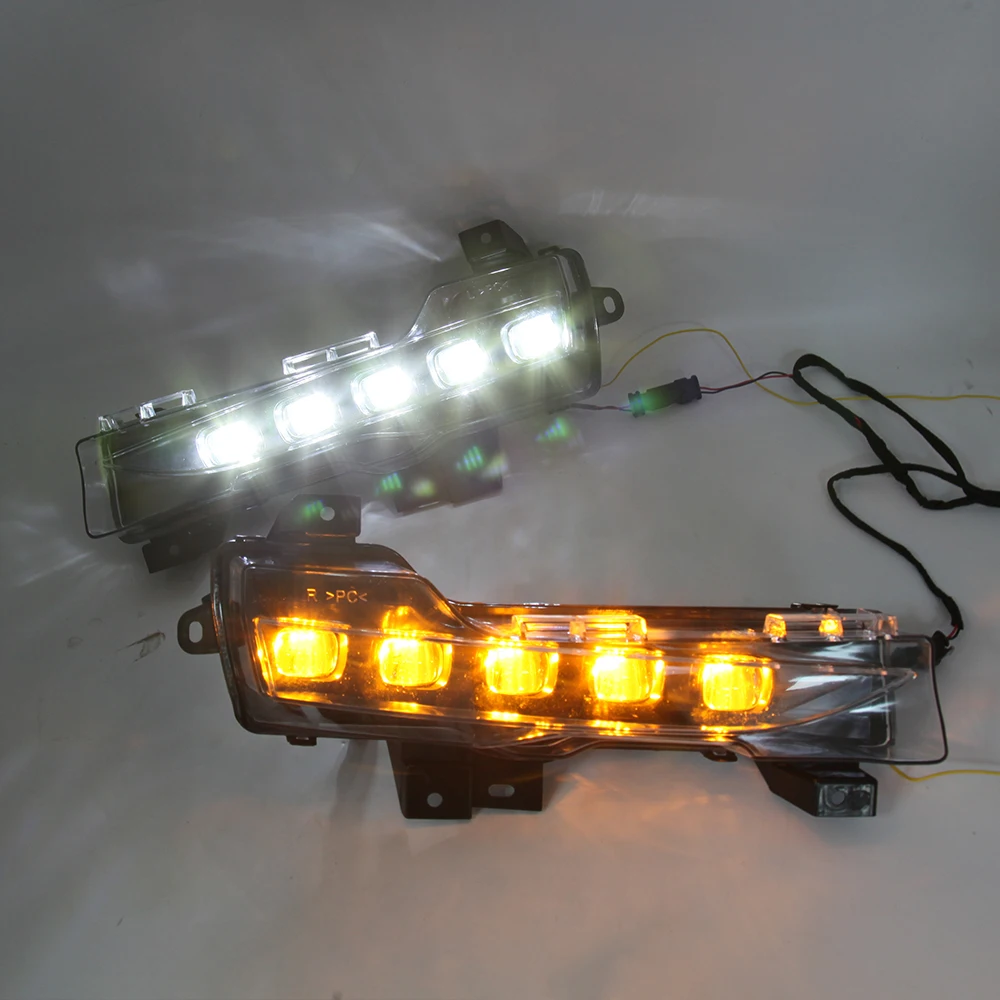 

For Tesla Model 3 2017-2022 LED Front Bumper Daytime Running Lamp Model Y Car Turn Signal Indicator Fog Lamp Assembly