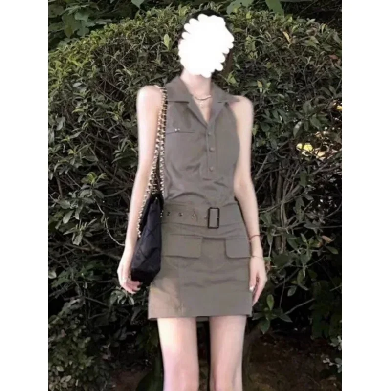 Винтажное женское платье для рабочей одежды Pure Desire лето 2024 новый стиль