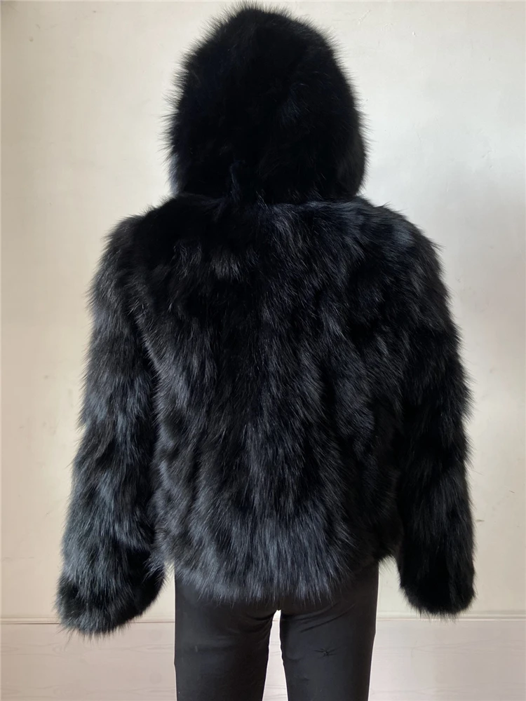 Женская зимняя юбка с капюшоном и молнией новая Толстая черная высокого качества