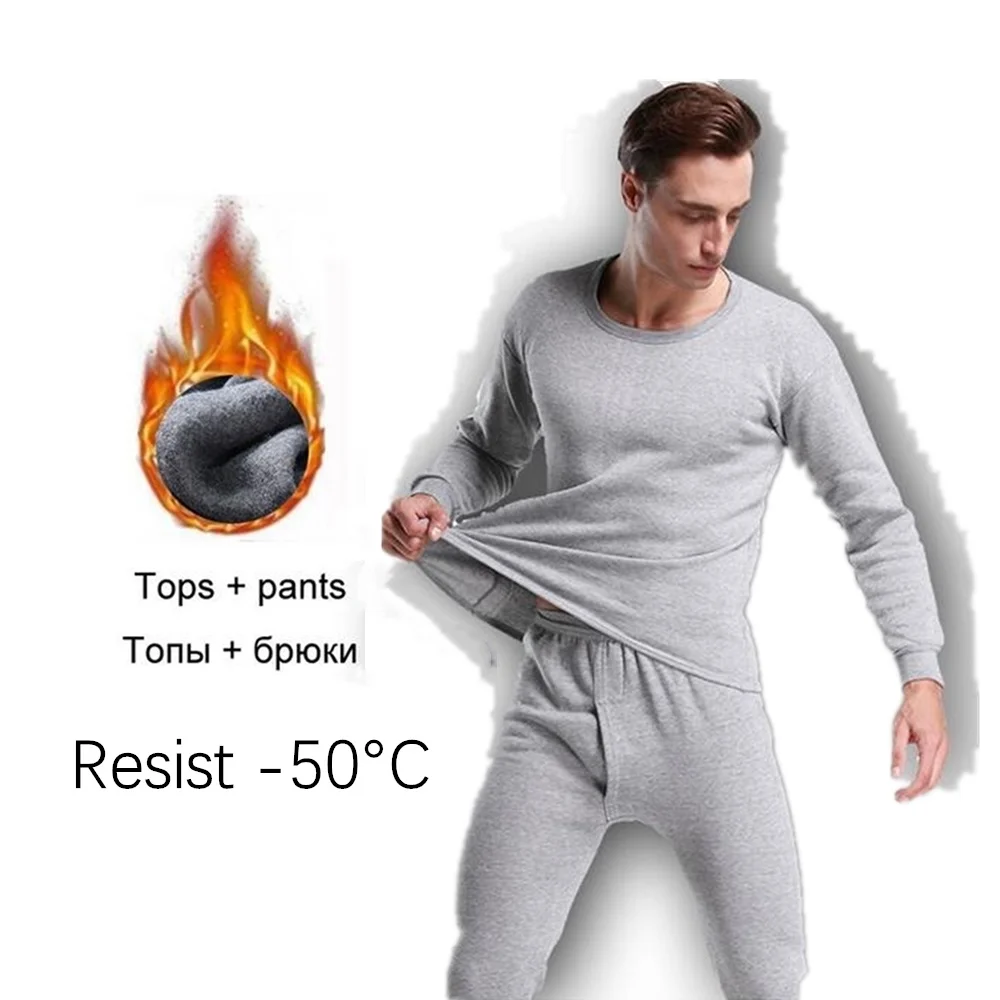 

Комплект теплого термобелья Kp для мужчин, зимнее термобелье, длинные кальсоны, зимняя одежда, мужское нижнее белье, толстое нижнее белье с температурой-50 °C
