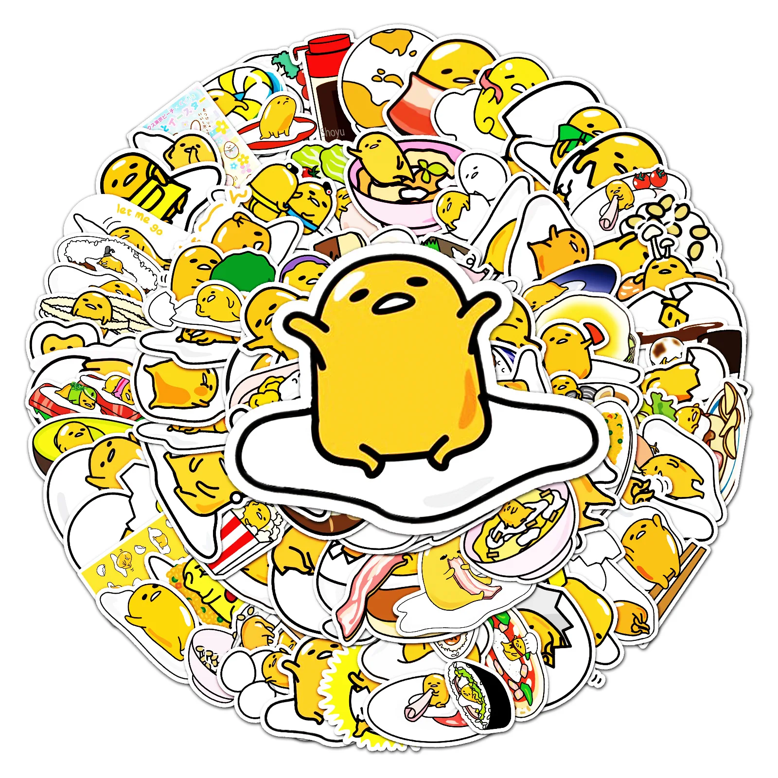 

10/50/100Pcs Cartoon Anime Gudetama Kawaii Deco DIY Stickers Kids Classic Toys Waterproof Phone Suitcase Guitar Graffiti Sticker