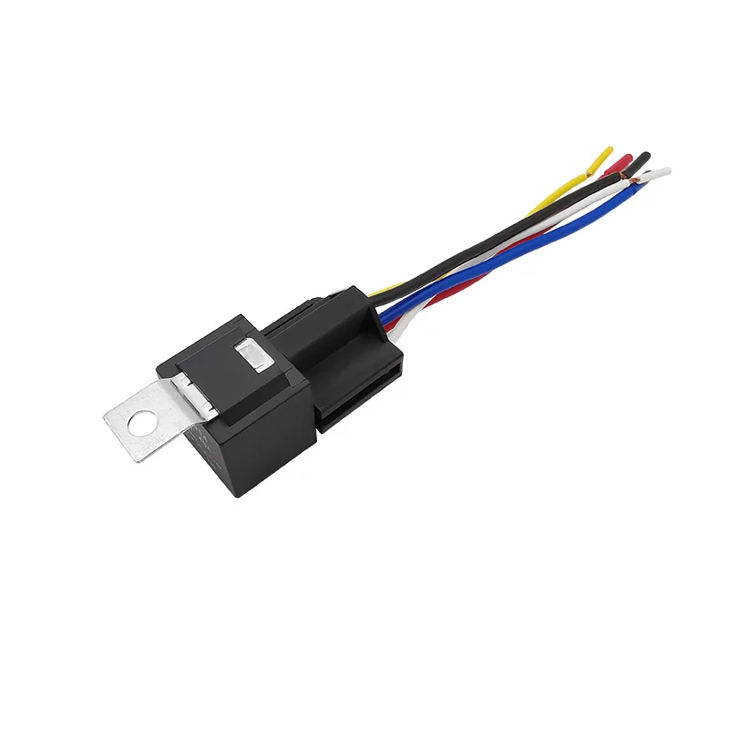 5 шт. водонепроницаемое автомобильное реле 24 В 40 А 5-контактное с черно-красным