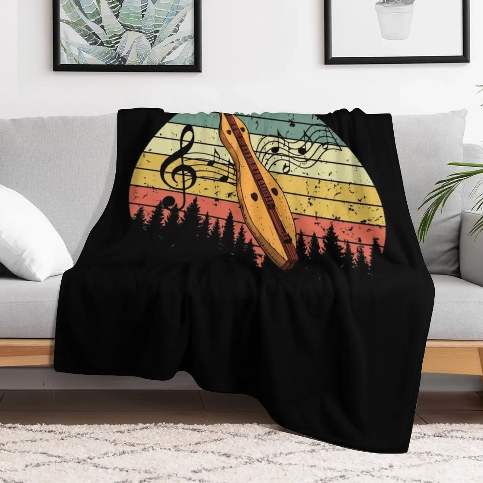 Dulcimer инструмент плед одеяло кровать пользовательские декорации одеяла