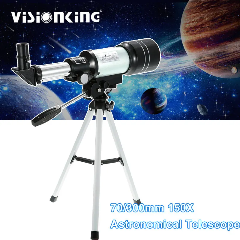Visionking 70/300mm Professional Astronomical Telescope 150X Space Sky Moon Observation Monocular Astronomy Scope With Trpod