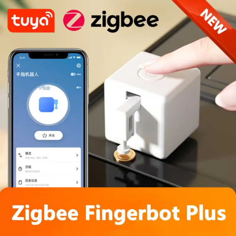 

Tuya Zigbee Fingerbot Plus Smart Switch Bot Finger Robot Button Pusher Onebot Smart Home Voice Control Work For Alexa Goole Home