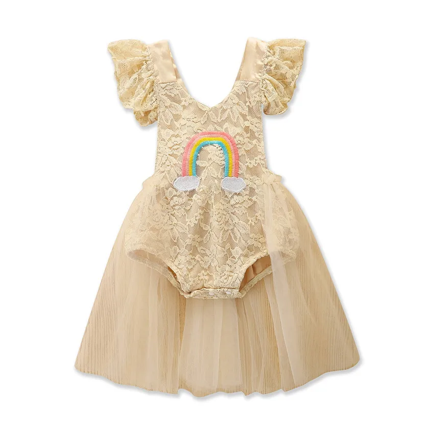 

Summer Newborn Infant Baby Girls Lace Romper Dress Fashion Baby Clothing
