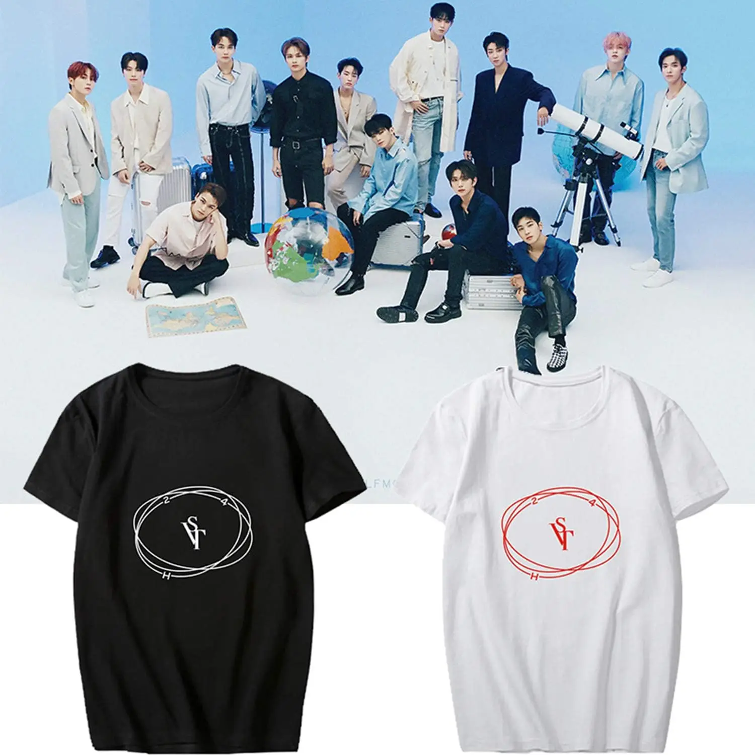 Xkpopfans KpopT-ShirtAlbum 24H Support Tshirts JUN Vernon Joshua DK Tee Shirt