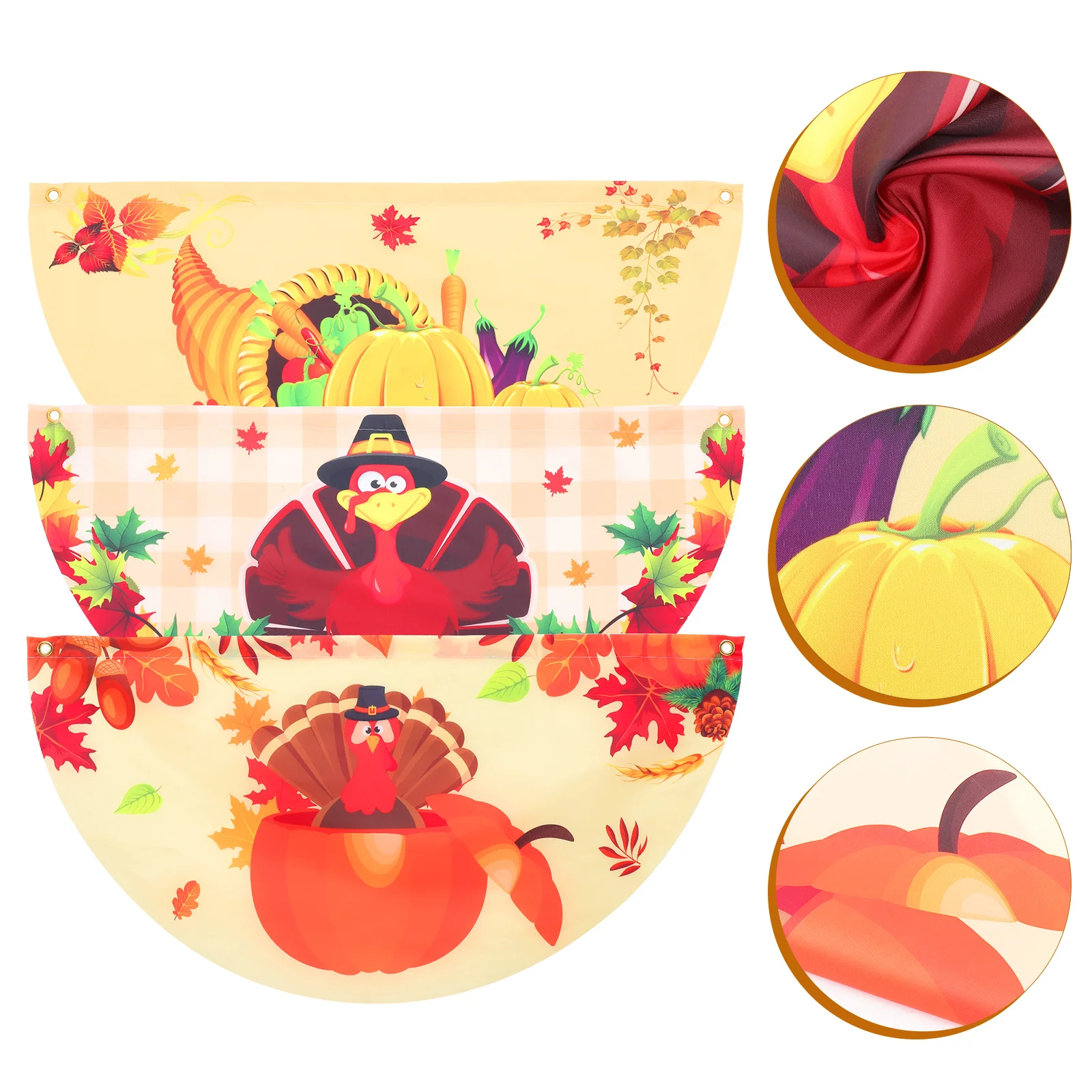 

Garden Thanksgiving Flag Autumn Bunting Harvest Fall Pumpkin Day Favors Party Hanging Sign Flags Falg Decorations Banner Pendant
