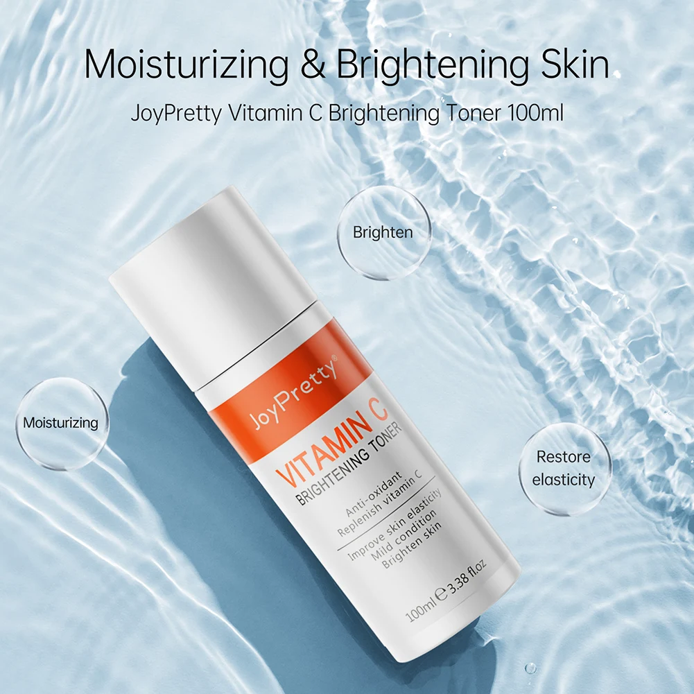 

Vitamin C Facial Toner Fade Dark Spots Brighten Skin Tone Hydrating Moisturizing Face VC Serum Anti-Aging Skin Care