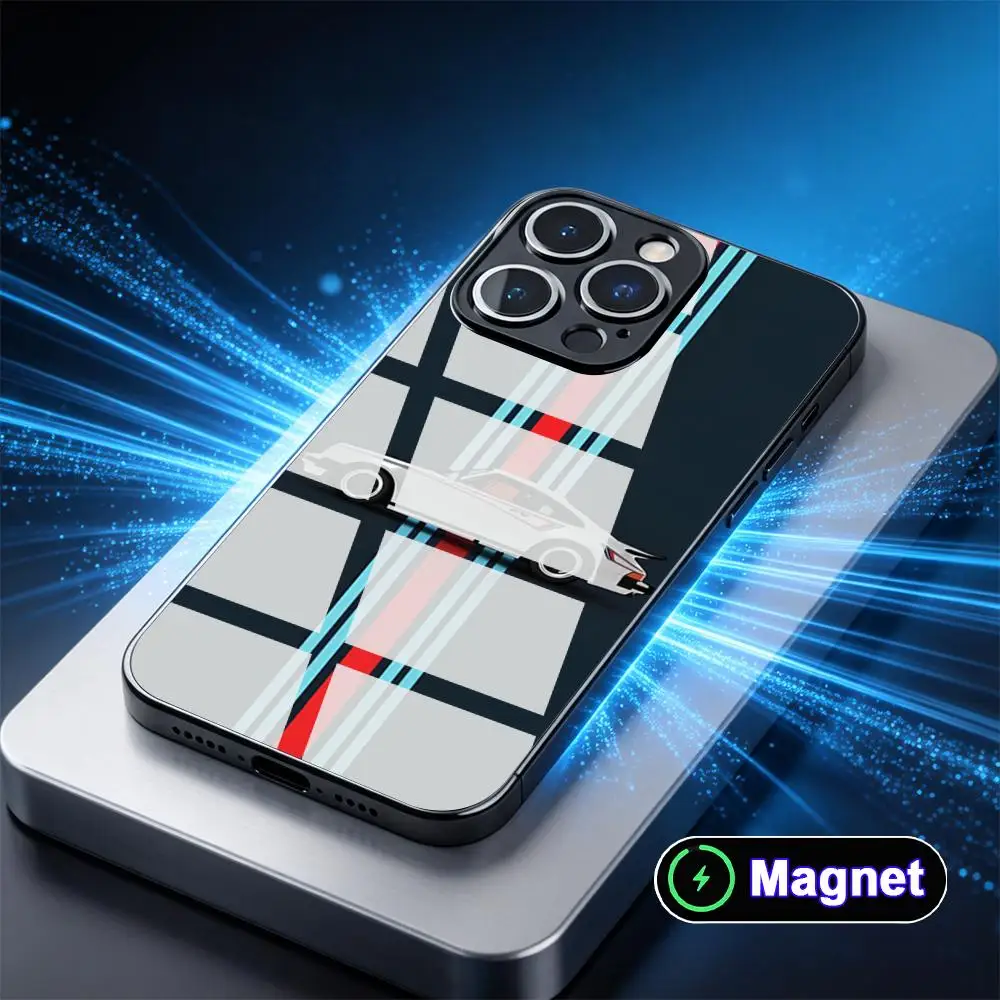 Фото Модный чехол для телефона M-Martinis Glass Magnet для iPhone 17 16 15 14 13 12 11 Air Pro Max Plus Mini, цветной №3