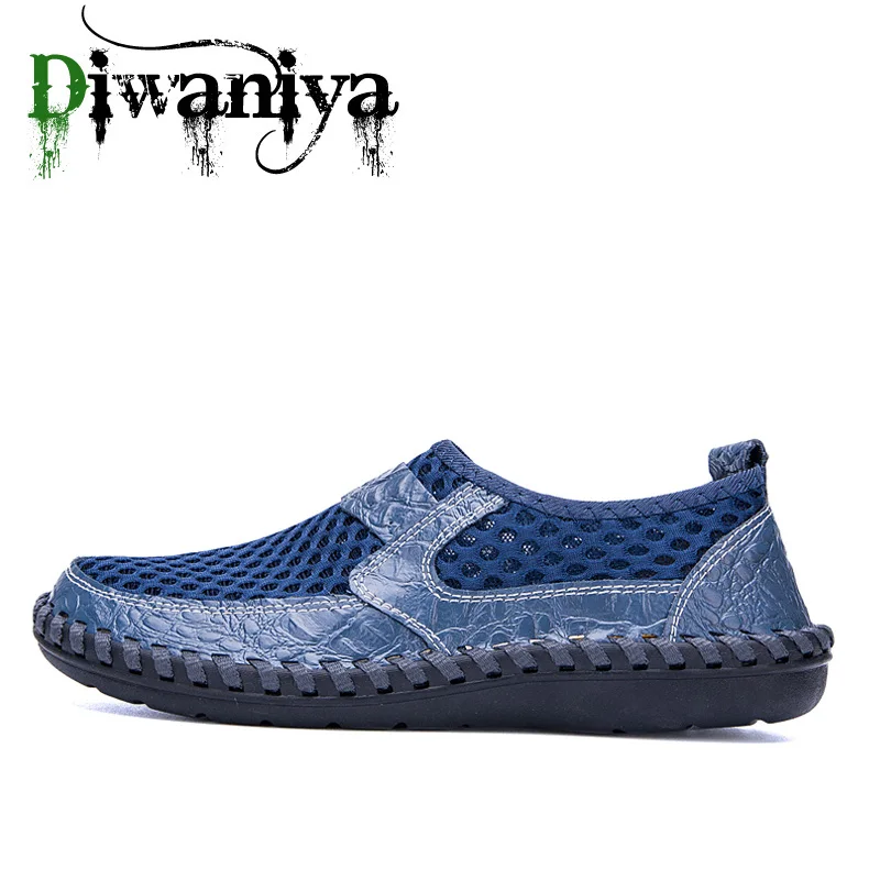 

Summer High Quality Men's Sandals Classic Breathable Slip-On Sandals Men Casual Beach Shoes Outdoor Slippers Plus Size 38-48