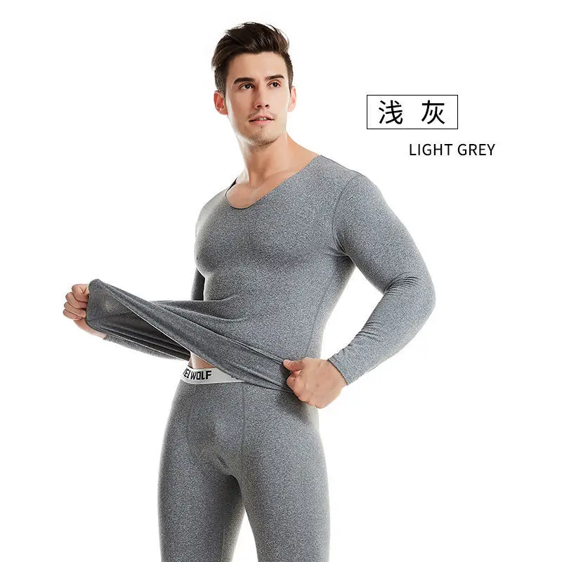 2022 Winter Men's Non-marking Thermal Men's Underwears Suit Cationic Skin-friendly Comfortable Quick-heating Long Johns Suit