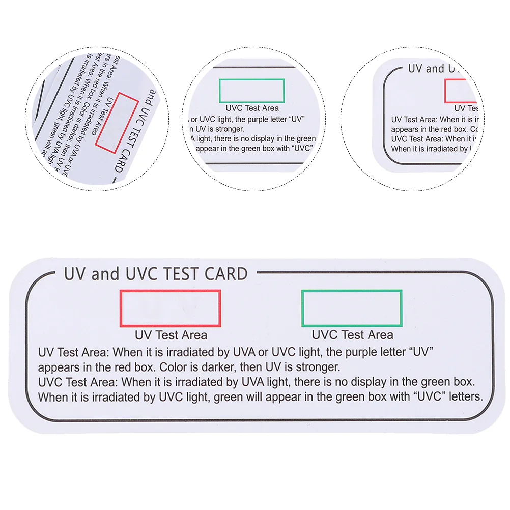 

5 Pcs UV Test Testing Strip Light Indicator Cards Uvc-uva Ultraviolet Paper Effect Tester Device