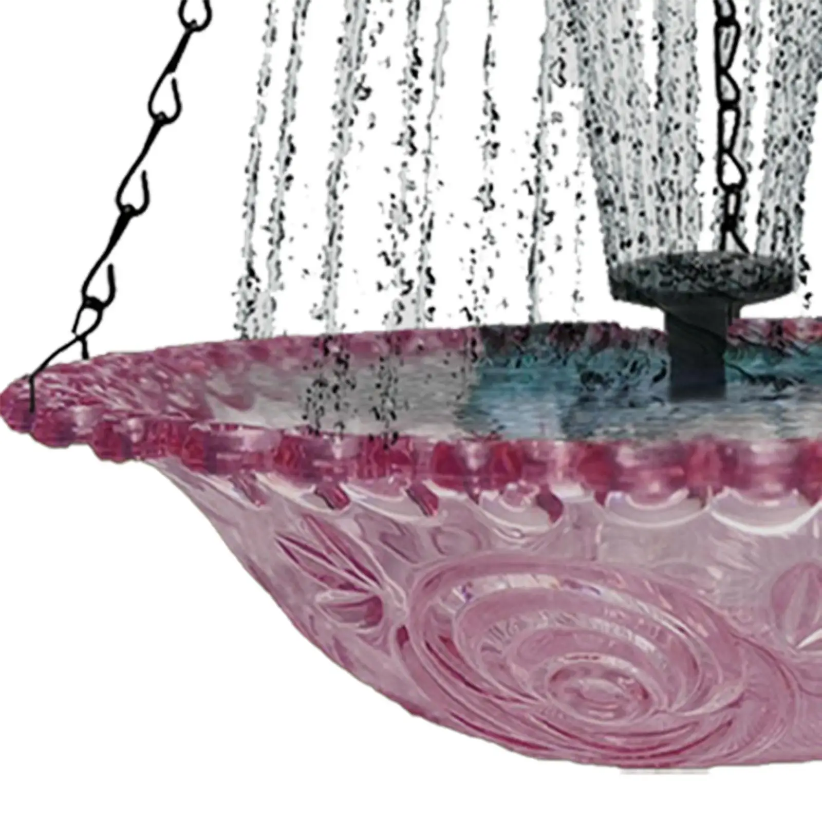 Hanging Solar Bird Bath Fountain Birdbath for Courtyard Backyard Garden