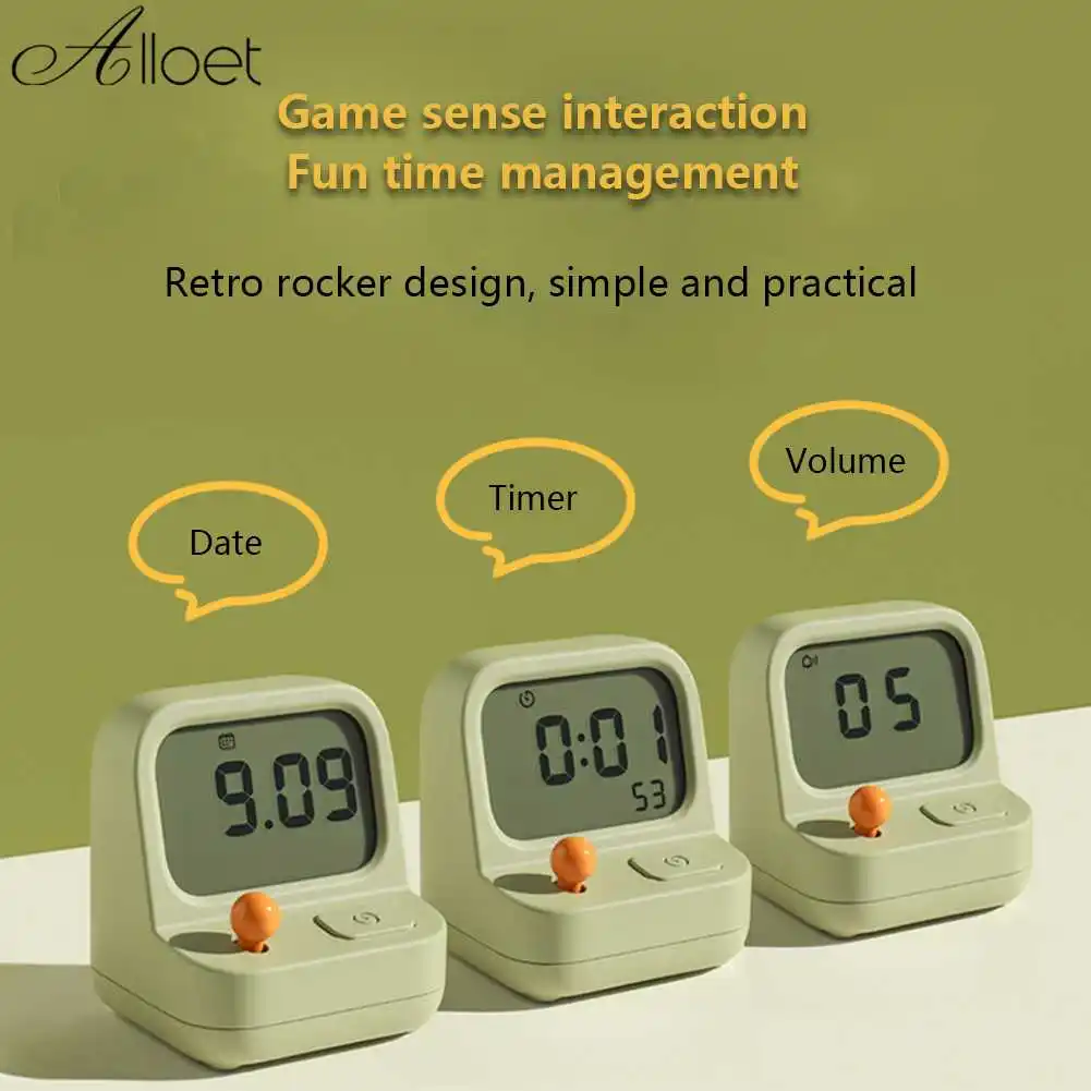 Vintage Game Machine Alarm Clock Multi Function Adjustable Portable For Boys Nostalgic Dormitory