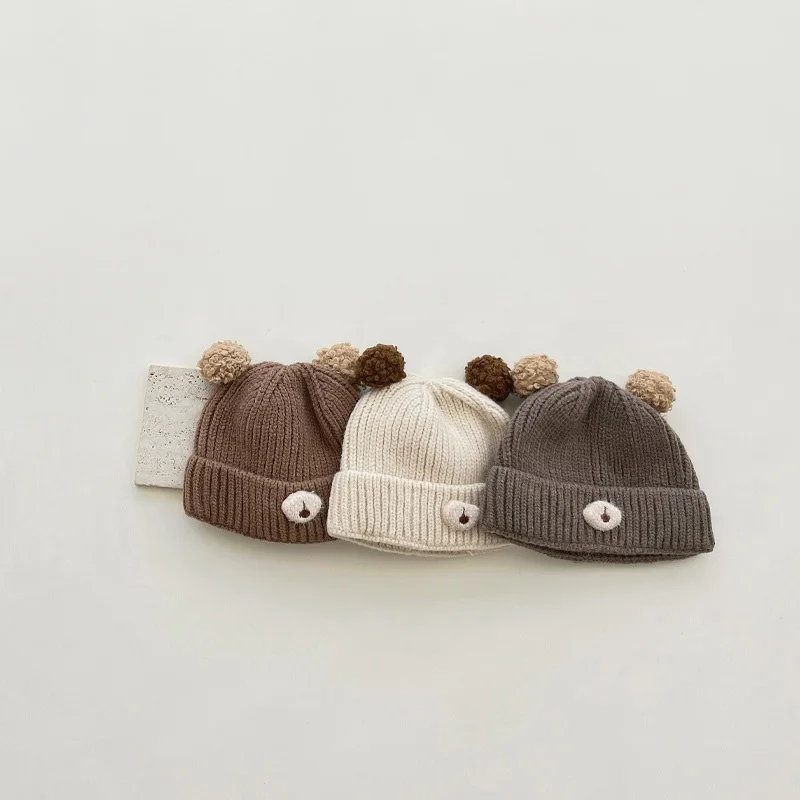 HAYANA New Winter Baby Hat Toddler Cute Bear Warm Cap Infant's Wool Cap