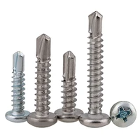 20pcs 410 stainless steel blue zinc round head drill bit screws m4 2 m4 8