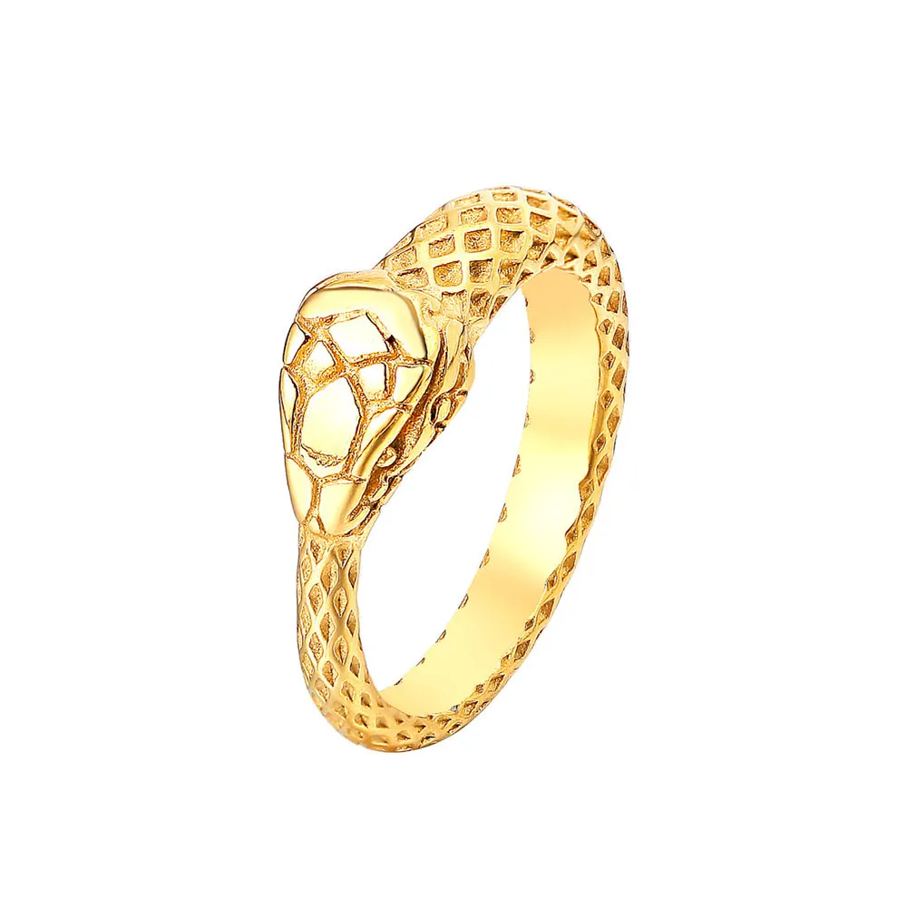 

Retro Minimalist Style Snake Finger Rings For Women Girl Personality Stainless Steel Men Jewelry 1 Dollar Items Free Shipping