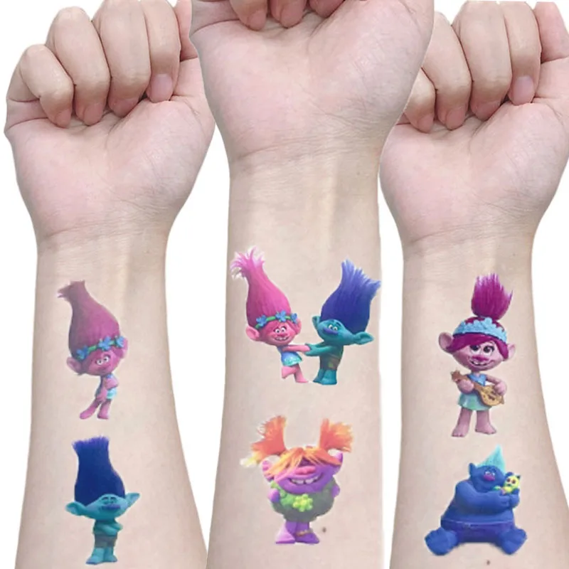 Тема троллей оригинальные тату-наклейки случайные 1 шт. экшн-фигурки мультфильм