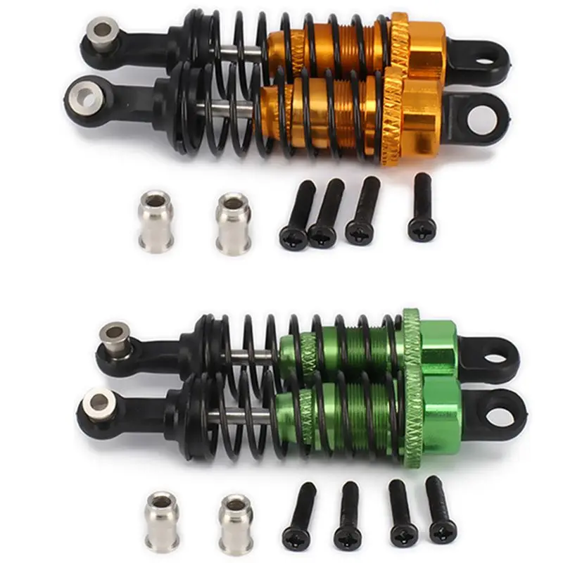 

4 шт. масляный регулируемый амортизатор 65 мм для радиоуправляемой машины 1/18 Wltoys Hpi Hsp Traxxas Losi Tamiya, зеленый и желтый