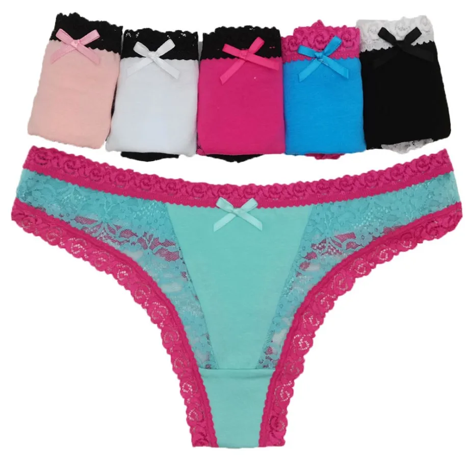 

Трусики-стринги женские с заниженной талией, 6 шт.