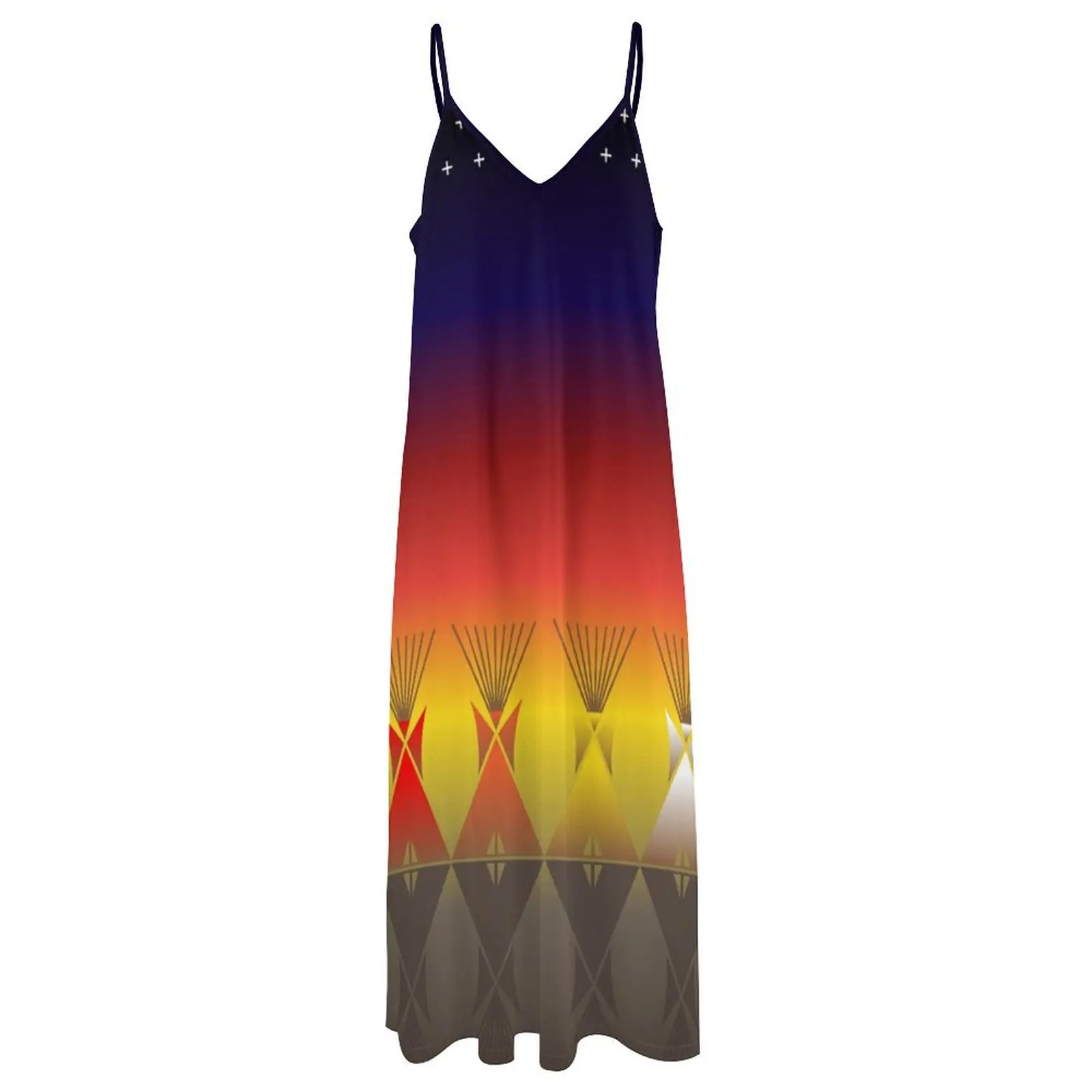 Длинное платье без рукавов Night Tipi пляжная одежда для женщин платья летнее