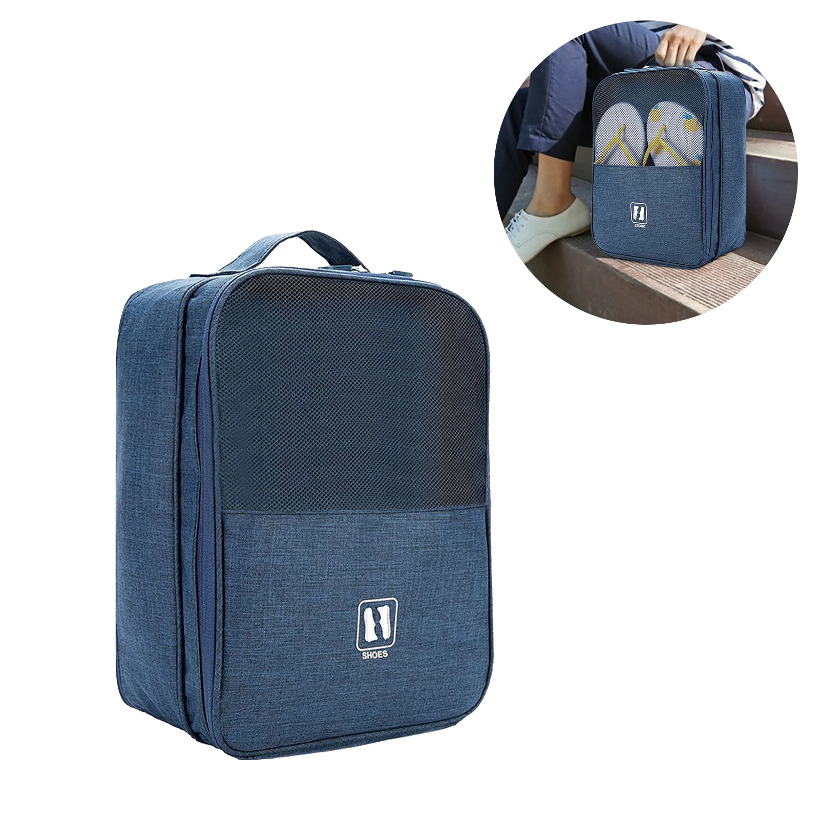 

Dustproof Oxford Portable Shoes Storage Bag Folding Travel Tote Zipper Pouch Waterproof Organizer Pouch Shoe Organizer Underwear