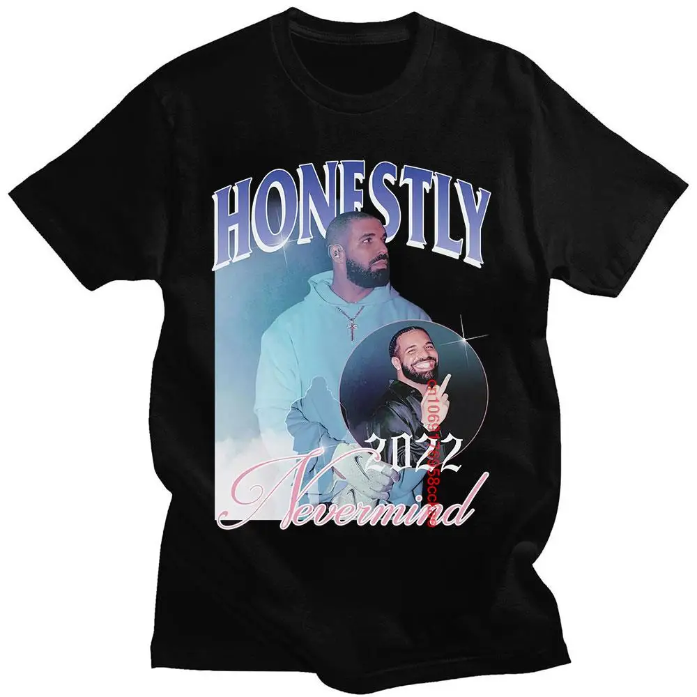 

Camiseta gráfica de rapero Drake para hombre y mujer, camisa informal de Hip Hop, con nuevo álbum de música, Nevermind, 2022