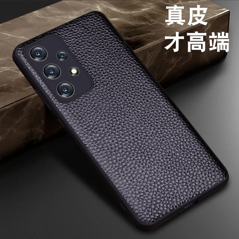 

Лидер продаж, новинка, роскошный чехол-книжка из натуральной кожи с зернистой текстурой личи для Samsung Galaxy A73 A53, чехлы для телефонов