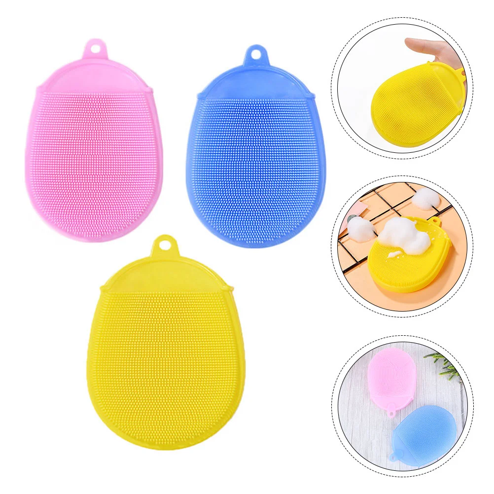 

Brush Bath Silicone Brushes Body Bubble Cleaning Shower Scrub Bathing Tools Rubbing Supply Sponge