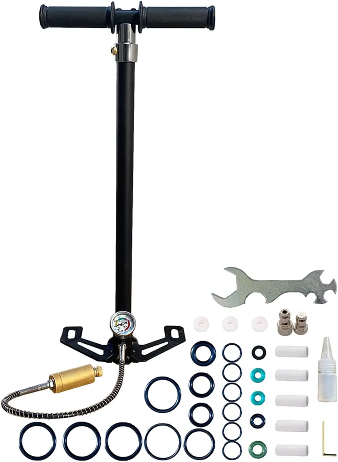 

4500Psi 4 Stage PCP Hand Air Compressor High Pressure Operated HPA Tank Hunting Air Rifle