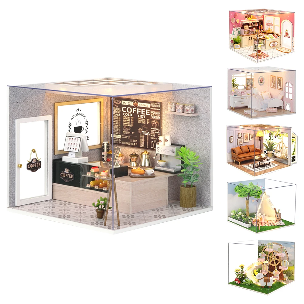 

DIY Wooden Building Model Toy Handmade Room Model Toys Funny Educational DIY Miniature Fun Toy Gift Kids Friend Birthday Gift