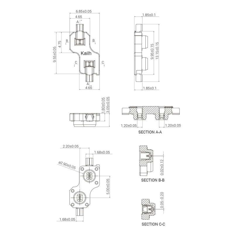 Розетка Kailh с возможностью горячей замены для низкопрофильных шоколадных