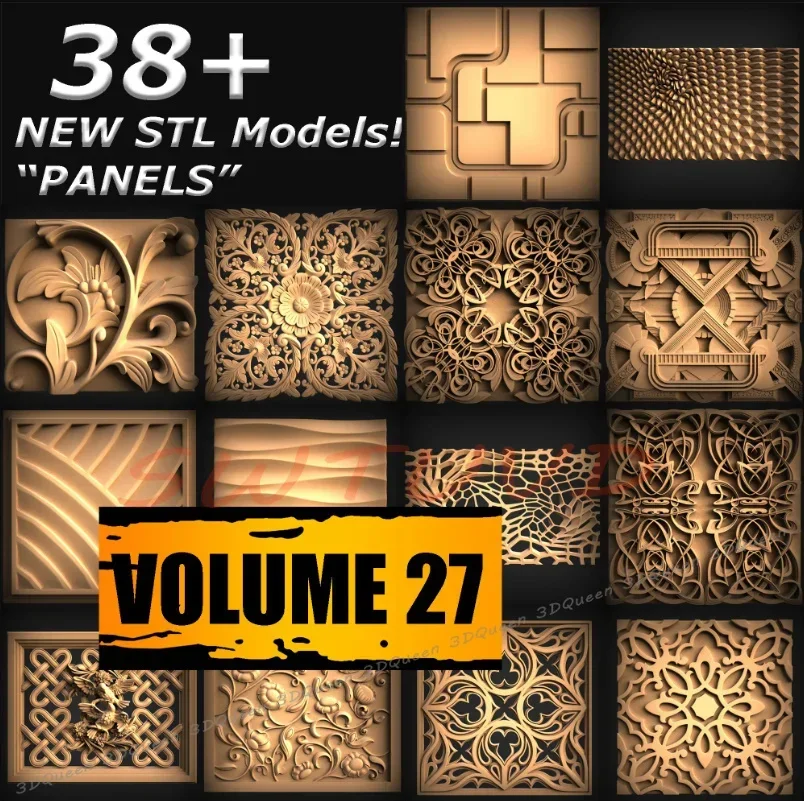 

Коллекция STL файлов 38+ панелей для фрезерования