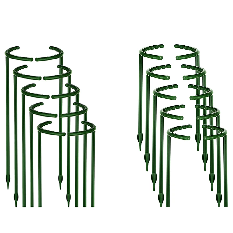

Plant Support Garden Flower Stand Semi-Circular Plant Support Ring Plastic Plant Cage Frame Flower Pot