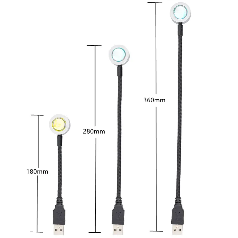 USB закат Радужная проекционная лампа атмосферсветильник освещение для