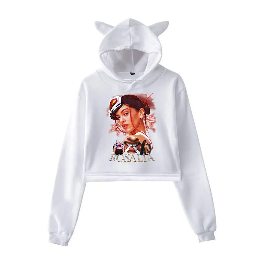 Roshola Motomami Merch Rosalia Толстовка с капюшоном Винтаж 90-х годов Уличная толстовка